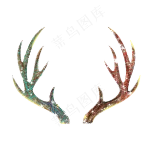 雪花鹿角,免抠元素