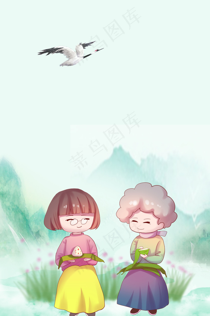 浓情端午端午节快乐平面素材(2591*3901px 	      )psd模版下载