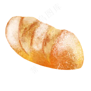 手绘写实食物之各种美味面包免费,免抠元素