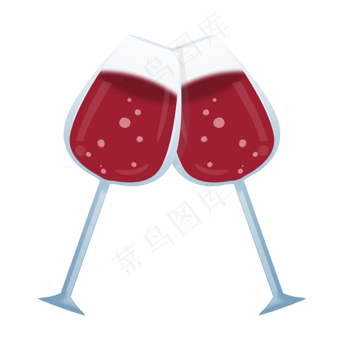 情人节交杯酒插画,免抠元素