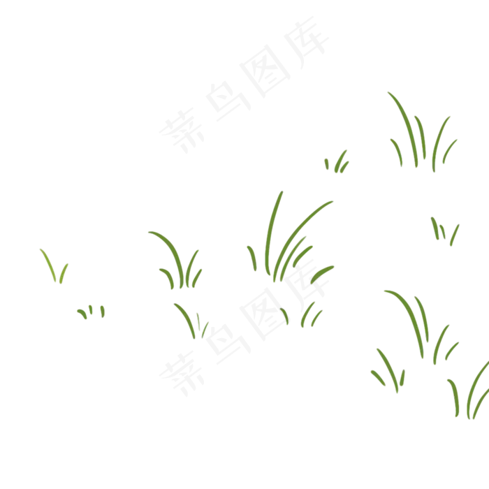 绿色的小草免抠图(2000X2000(DPI:300))psd模版下载
