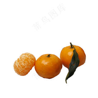 二个新鲜的桔子免抠图