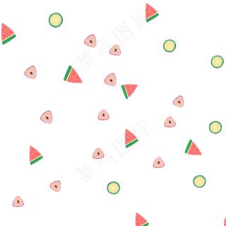 色彩印花水果装饰底纹,免抠元素