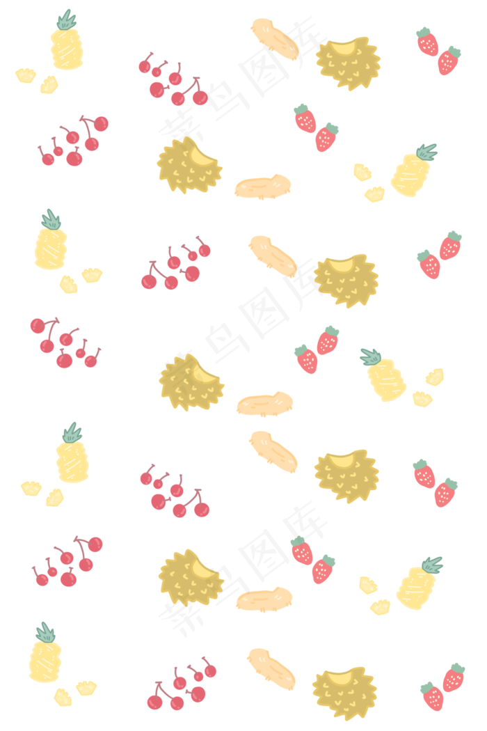 热带水果底纹印花背景