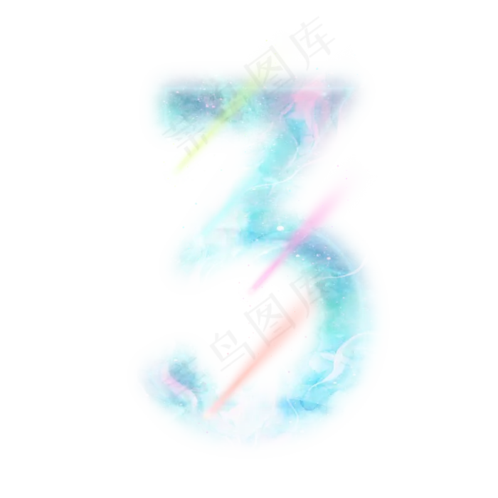 梦幻星空数字3(2000*2000px 	      )psd模版下载