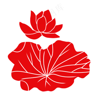 两片荷花花瓣设计