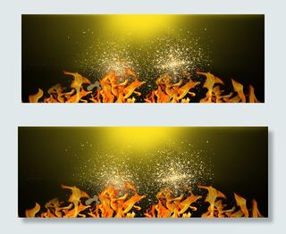 科技炫光灯火黑色banner