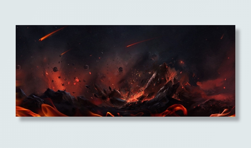 游戏场景爆炸效果背景海报背景图片素材