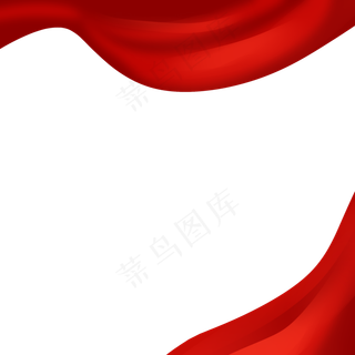 七一建党节红绸幕布边框,免抠元素