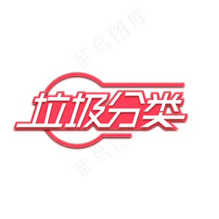 垃圾分类创意艺术字