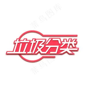 垃圾分类创意艺术字