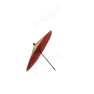 红色水墨古风雨伞