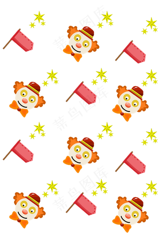 小丑愚人节底纹,免抠元素
