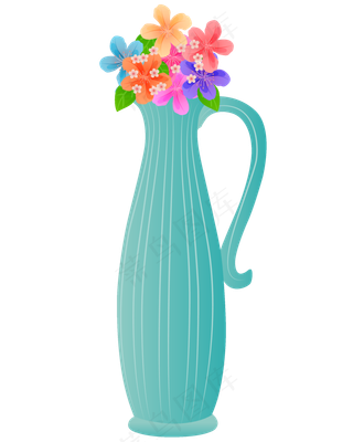 矢量手绘卡通花束