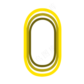 黄色质感线条数字0