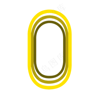 黄色质感线条数字0