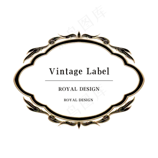 黑金复古花纹边框