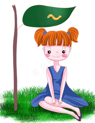 植树节绿意盎然卡通劳动人物