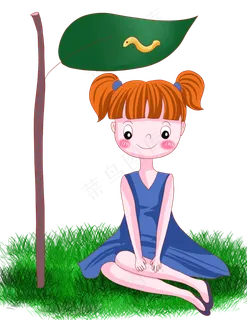 植树节绿意盎然卡通劳动人物 植树节绿意盎然卡通劳动人物