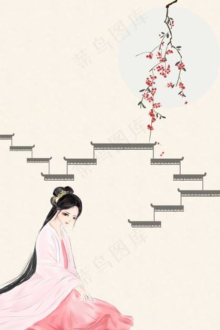 古韵中国风水墨画平面广告