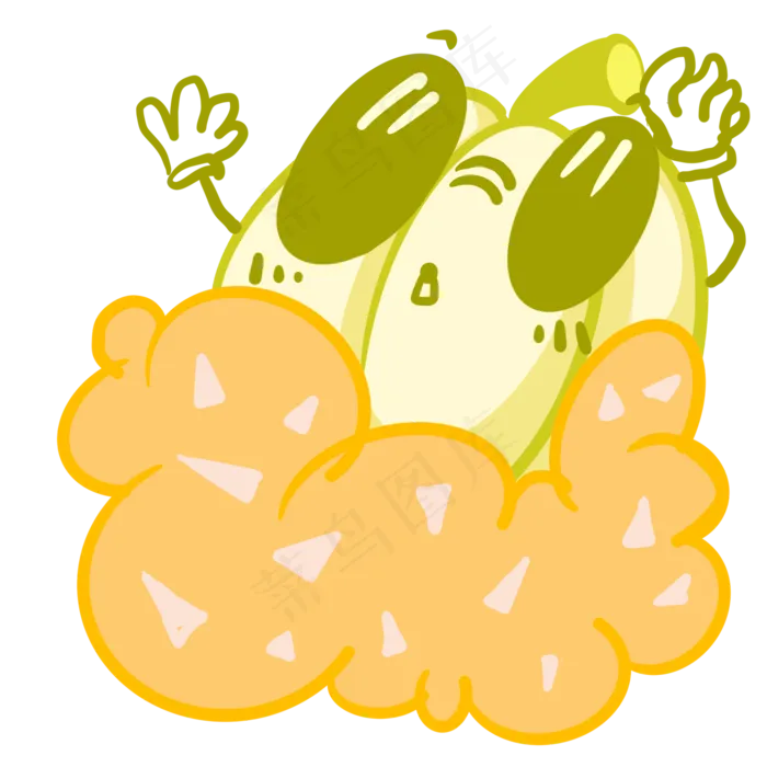 夏日小清新可爱云中水果手套墨镜(2000X2000(DPI:132))psd模版下载