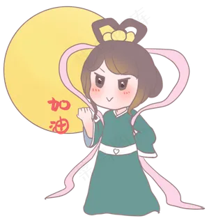 嫦娥加油表情包,免抠元素