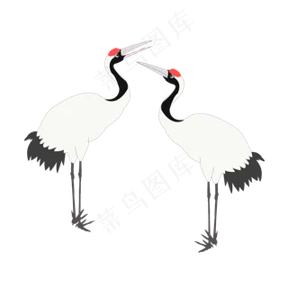 手绘仙鹤鸣丹顶鹤中国风仙鹤可商,免抠元素 手绘仙鹤鸣丹顶鹤中国风仙鹤可商,免抠元素