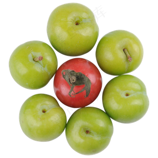 青苹果组合摆拍