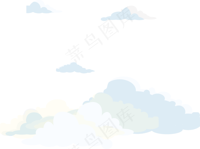 漂浮着的白色云朵,免抠元素