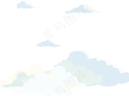 漂浮着的白色云朵,免抠元素