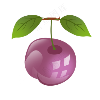 卡通水果西梅