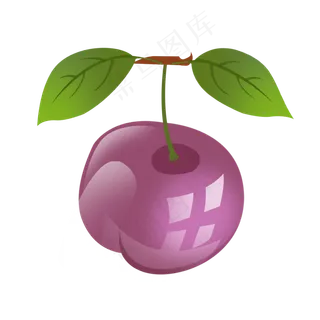 卡通水果西梅