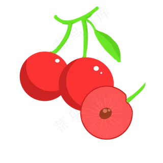 红色漂亮樱桃水果