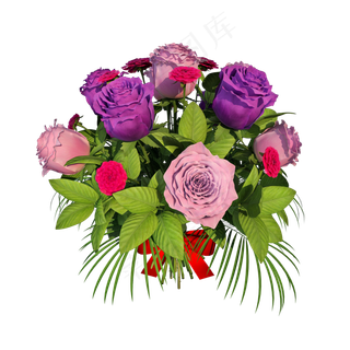 玫瑰花束png图