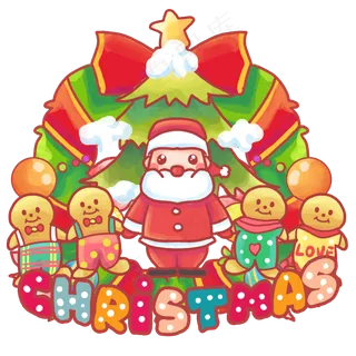 圣诞节平安夜姜饼人,免抠元素