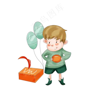 儿童节男孩可爱气球