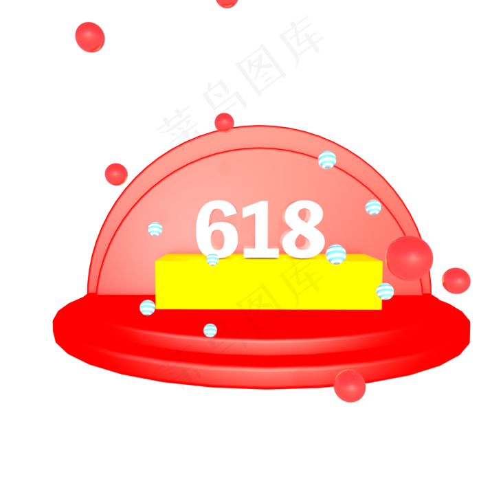 红色618展台(2000*2000px 300 dpi )