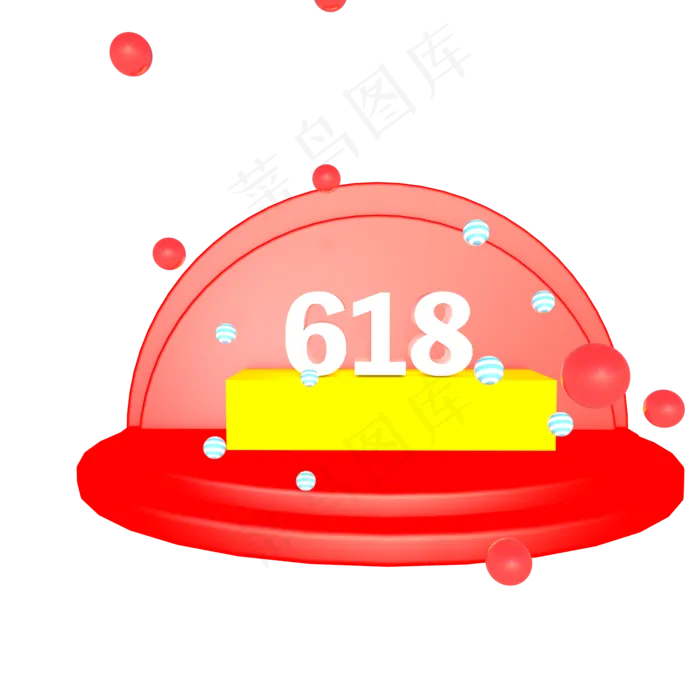 红色618展台(2000*2000px 300 dpi )