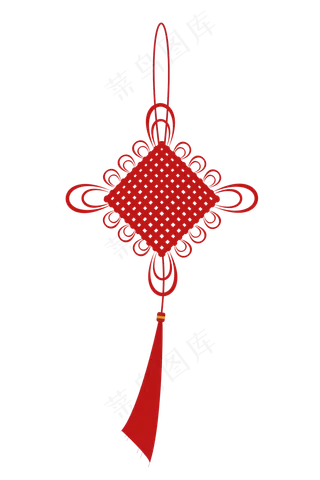 矢量红色中国结装饰,免抠元素
