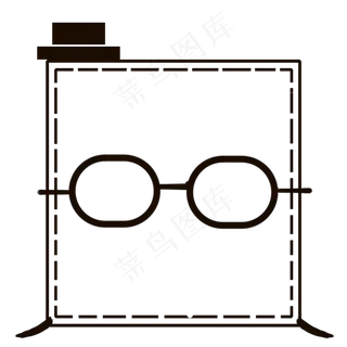 父亲节简约黑色边框