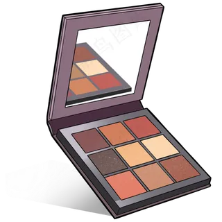 38妇女节女神的眼影盘,免抠元素