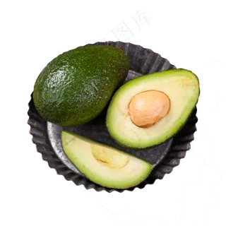 绿色圆弧牛油果食物元素