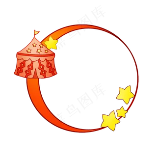 手绘愚人节房子边框,免抠元素