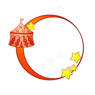 手绘愚人节房子边框,免抠元素