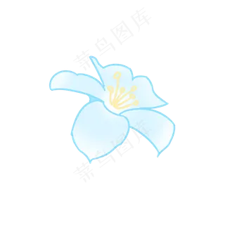 白百合手绘装饰图案