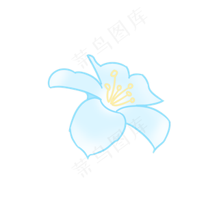 白百合手绘装饰图案