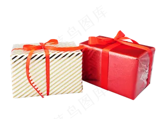 圣诞节方形礼盒,免抠元素