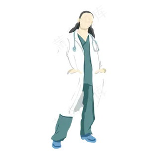 手插口袋女医生,免抠元素