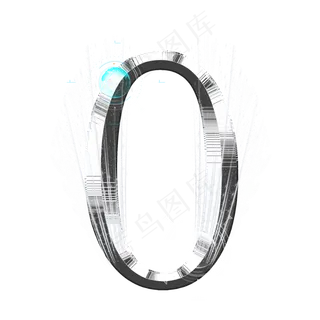 银色科技数字0