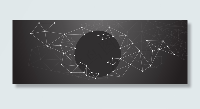 简约科技线条扁平连线商务海报背景